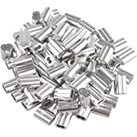 Los mejores  - Futheda 100 clips de alambre de 1-5 mm para sujetar cables de aluminio- color plateado con doble agujero